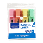 Marlin Pastel Highlighters -Wallet of 4's Assorted